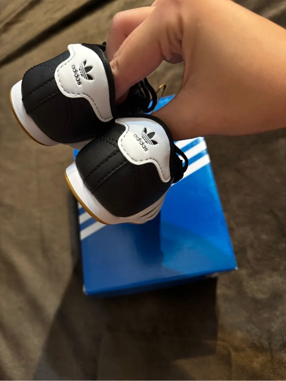 adidas Kids Black and White Classic Stripe Sneakers